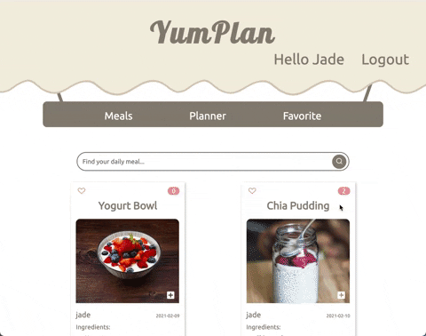 Meal Planner Website